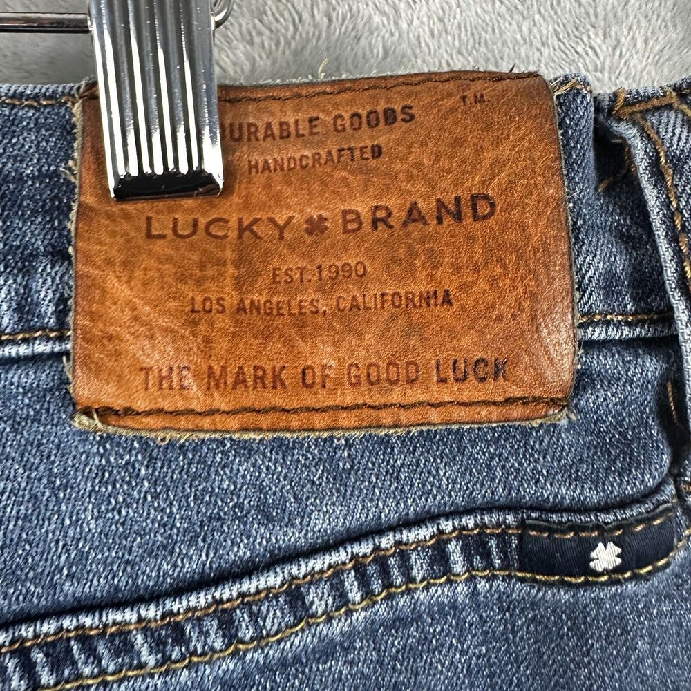 lucky brand 221 straight jeans mens 36x30 (36x31) blue denim* - Picture 9 of 15